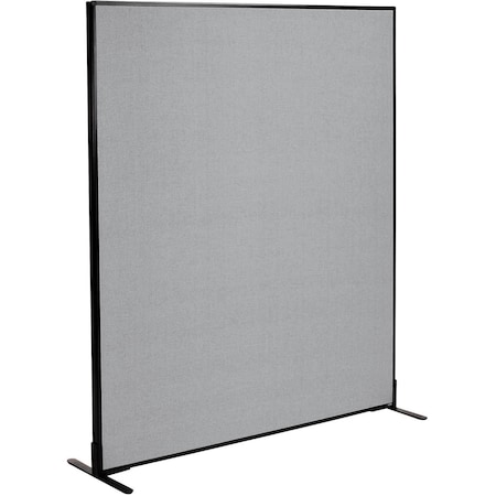 Interion By Global Industrial Interion Freestanding Office Partition Panel, 60-1/4inW x 96inH, Gray 695790FGY